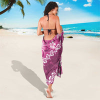 Vintage Pink Polynesia Sarong Plumeria With Hibiscus Tropical Vibes