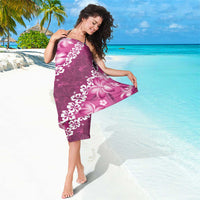 Vintage Pink Polynesia Sarong Plumeria With Hibiscus Tropical Vibes