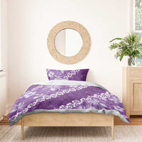 Vintage Purple Polynesia Bedding Set Plumeria With Hibiscus Tropical Vibes LT14 - Polynesian Pride