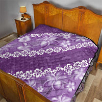 Vintage Purple Polynesia Quilt Plumeria With Hibiscus Tropical Vibes LT14 - Polynesian Pride