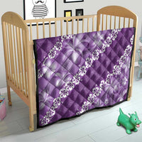 Vintage Purple Polynesia Quilt Plumeria With Hibiscus Tropical Vibes LT14 - Polynesian Pride