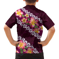 Pink Polynesia Family Matching Puletasi and Hawaiian Shirt Plumeria With Hibiscus Pattern Tropical Vibes