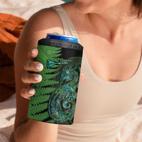 Personalised New Zealand Darts 4 in 1 Can Cooler Tumbler Aotearoa Maori Fern Mix Manaia Tattoo