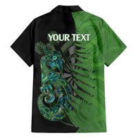 Personalised New Zealand Darts Family Matching Short Sleeve Bodycon Dress and Hawaiian Shirt Aotearoa Maori Fern Mix Manaia Tattoo