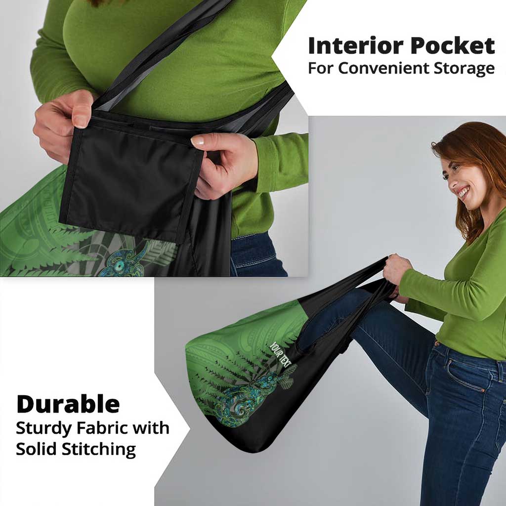 Personalised New Zealand Darts Grocery Bag Aotearoa Maori Fern Mix Manaia Tattoo