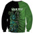 Personalised New Zealand Darts Sweatshirt Aotearoa Maori Fern Mix Manaia Tattoo