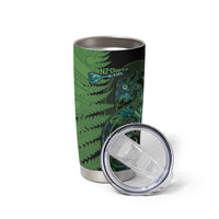 Personalised New Zealand Darts Tumbler Cup Aotearoa Maori Fern Mix Manaia Tattoo