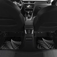 Personalised New Zealand Darts Car Mats Aotearoa Fern Mix Paua Shell Manaia - Black