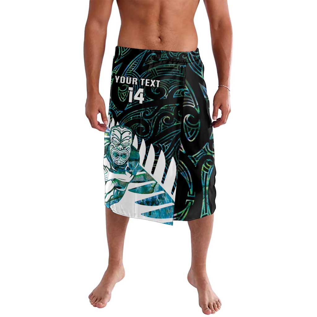 New Zealand Silver Fern Rugby Custom Lavalava Go All Black Turquoise Maori Paua Shell - Polynesian Pride