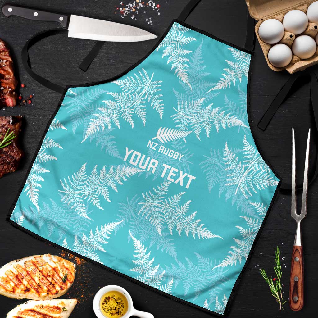 New Zealand Silver Fern Rugby Custom Apron Go Aotearoa Champions Turquoise Version - Polynesian Pride
