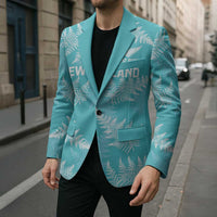 New Zealand Silver Fern Rugby Custom Blazer Go Aotearoa Champions Turquoise Version - Polynesian Pride