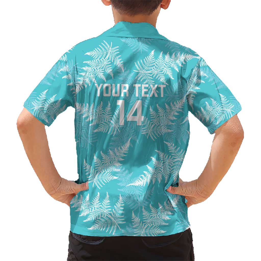 New Zealand Silver Fern Rugby Custom Hawaiian Shirt Go Aotearoa Champions Turquoise Version - Polynesian Pride