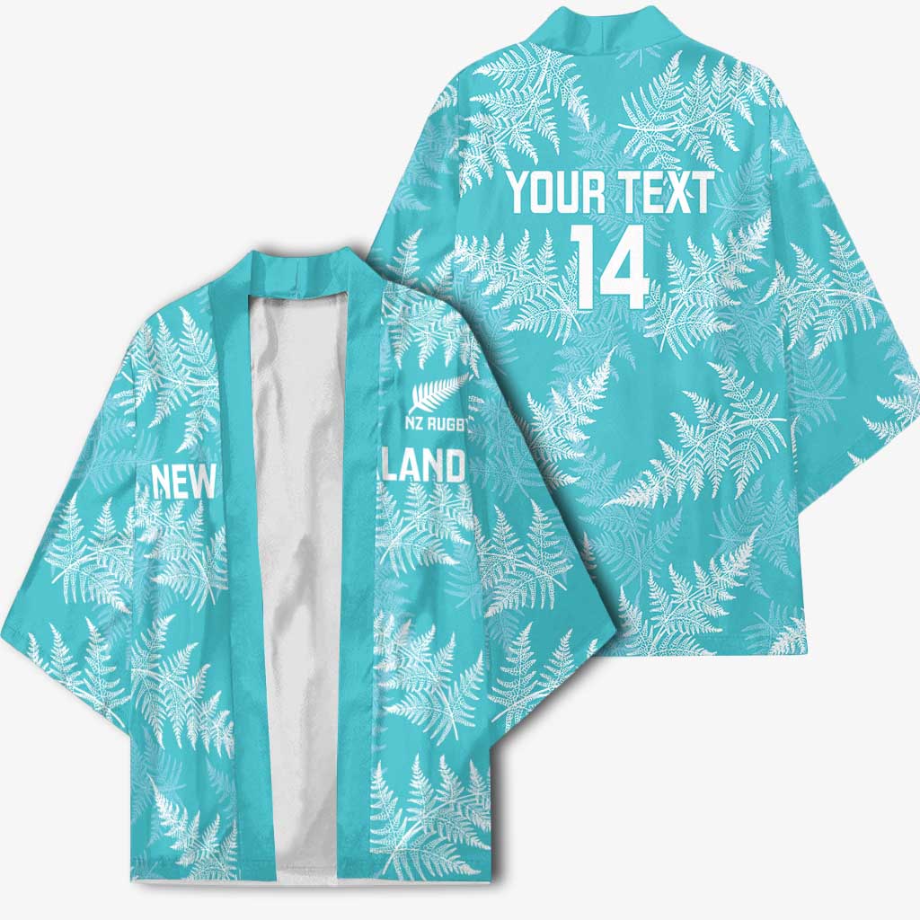 New Zealand Silver Fern Rugby Custom Kimono Go Aotearoa Champions Turquoise Version - Polynesian Pride