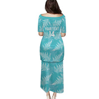 New Zealand Silver Fern Rugby Custom Puletasi Go Aotearoa Champions Turquoise Version - Polynesian Pride