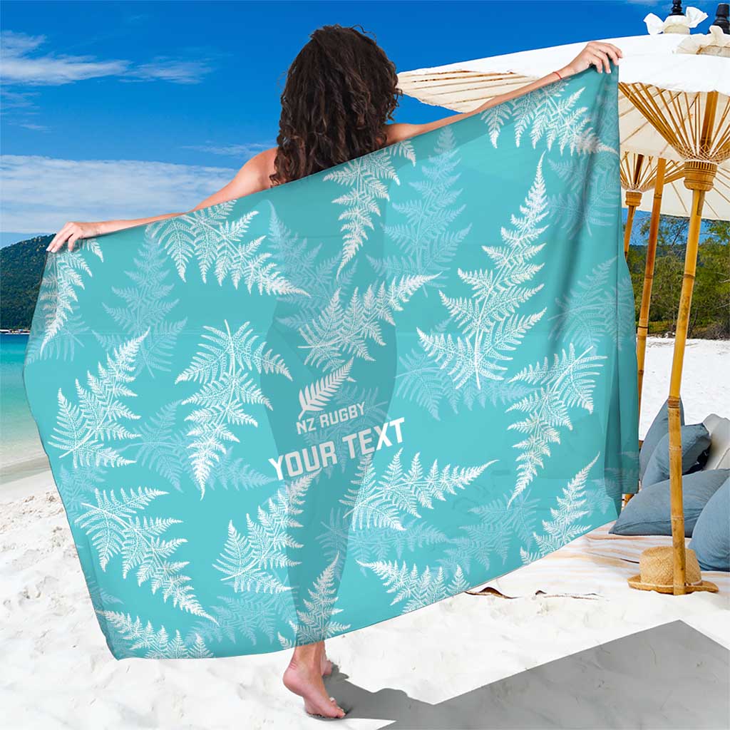 New Zealand Silver Fern Rugby Custom Sarong Go Aotearoa Champions Turquoise Version - Polynesian Pride