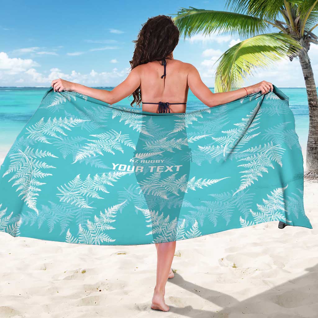 New Zealand Silver Fern Rugby Custom Sarong Go Aotearoa Champions Turquoise Version - Polynesian Pride