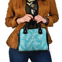 New Zealand Silver Fern Rugby Custom Shoulder Handbag Go Aotearoa Champions Turquoise Version - Polynesian Pride