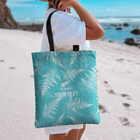 New Zealand Silver Fern Rugby Custom Tote Bag Go Aotearoa Champions Turquoise Version - Polynesian Pride