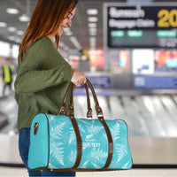 New Zealand Silver Fern Rugby Custom Travel Bag Go Aotearoa Champions Turquoise Version - Polynesian Pride