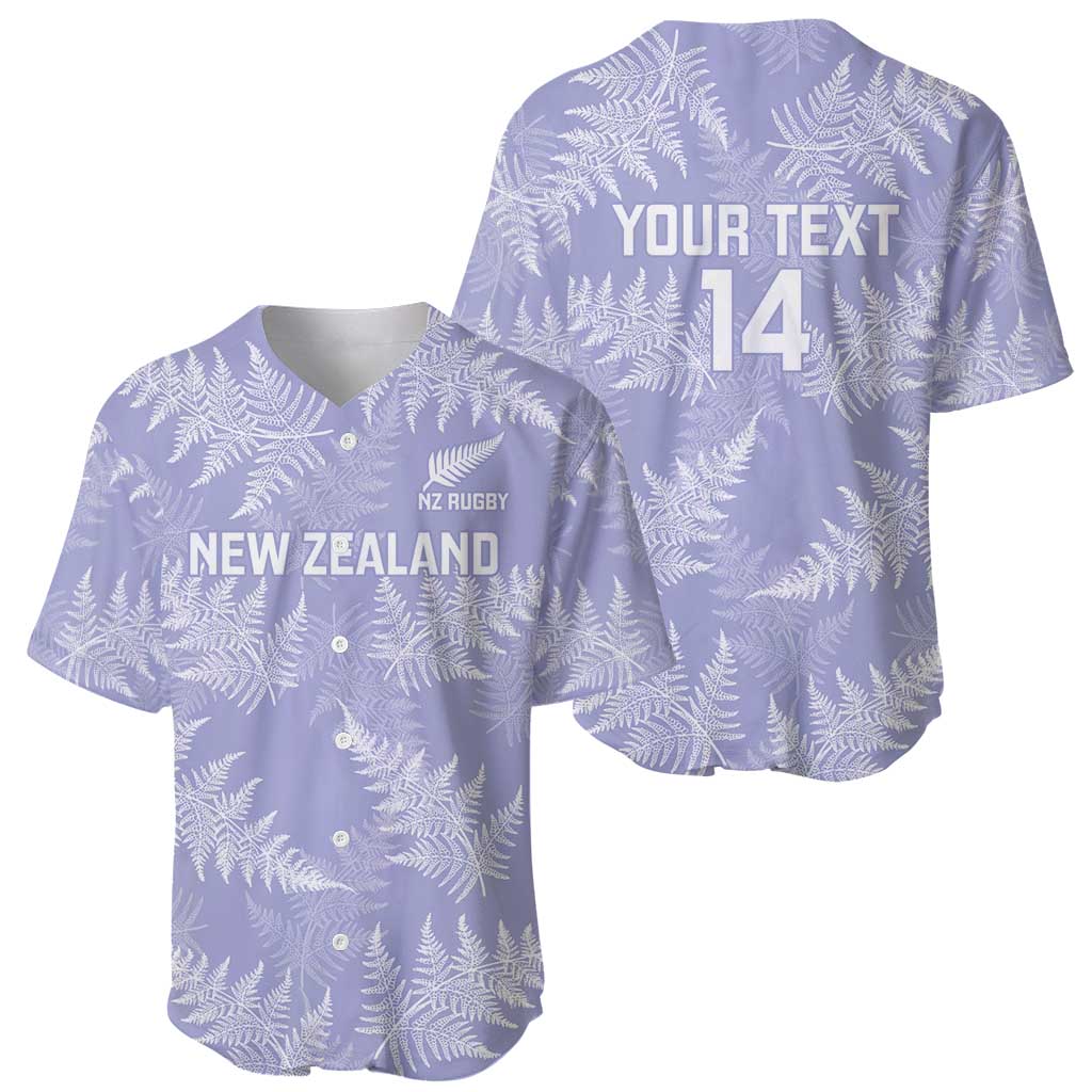New Zealand Silver Fern Rugby Custom Baseball Jersey Go Aotearoa Champions Purple Version - Polynesian Pride