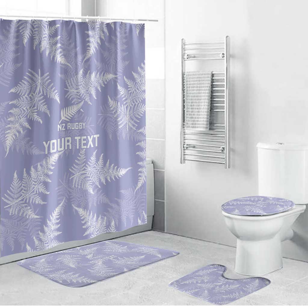 New Zealand Silver Fern Rugby Custom Bathroom Set Go Aotearoa Champions Purple Version - Polynesian Pride