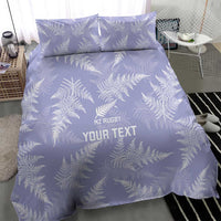 New Zealand Silver Fern Rugby Custom Bedding Set Go Aotearoa Champions Purple Version - Polynesian Pride