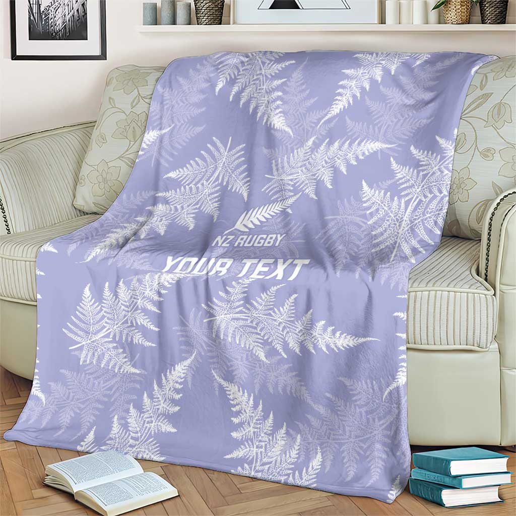 New Zealand Silver Fern Rugby Custom Blanket Go Aotearoa Champions Purple Version - Polynesian Pride