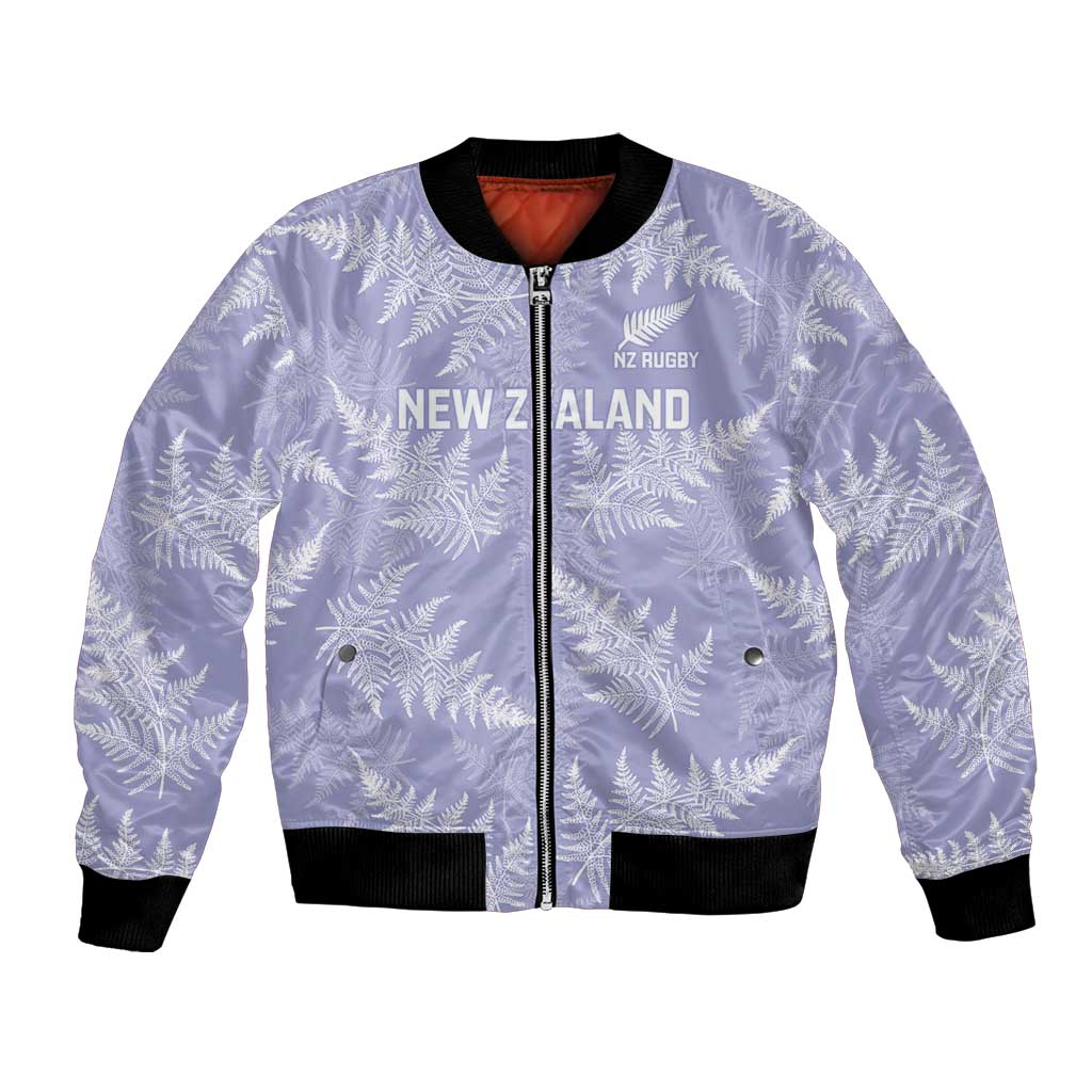 New Zealand Silver Fern Rugby Custom Bomber Jacket Go Aotearoa Champions Purple Version - Polynesian Pride
