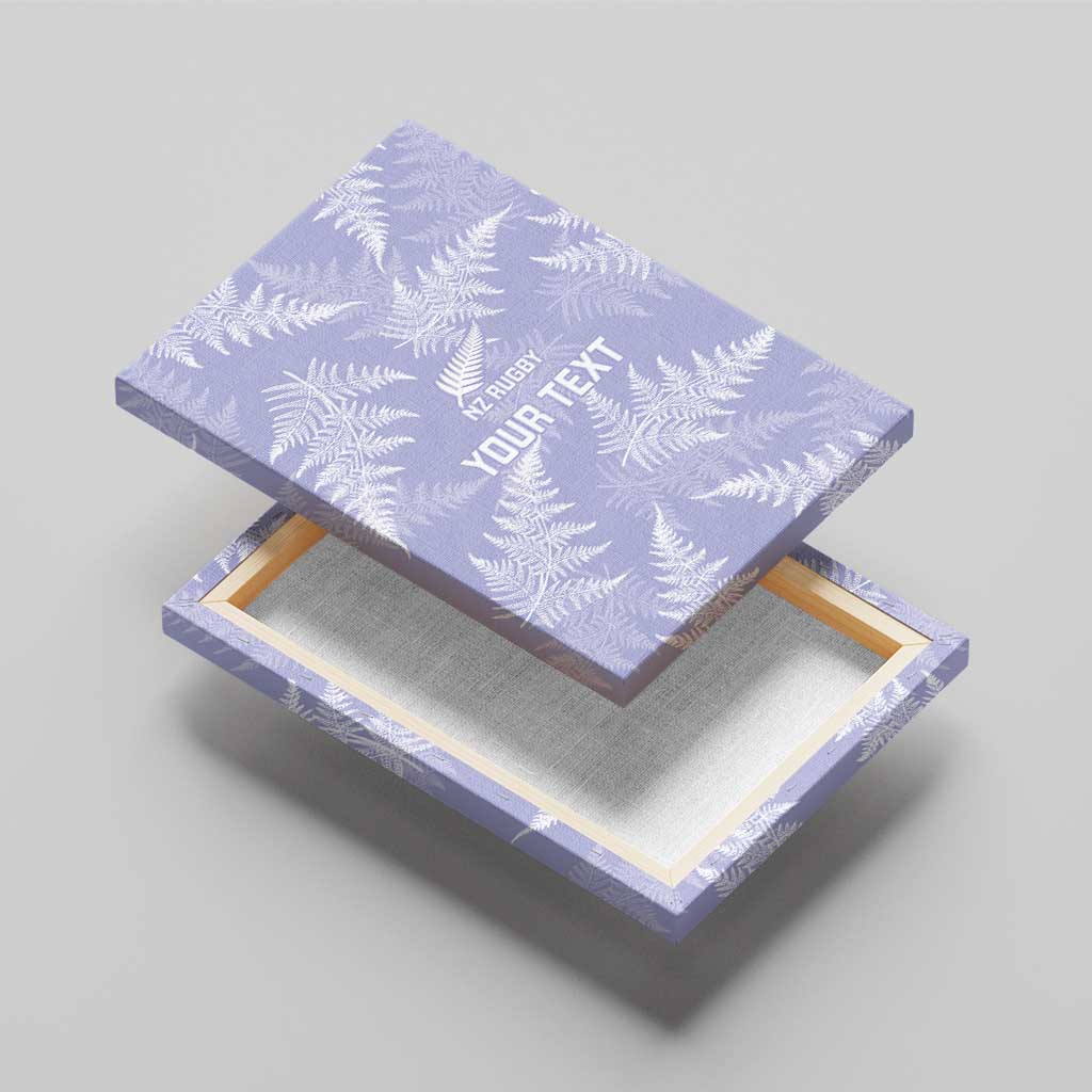 New Zealand Silver Fern Rugby Custom Canvas Wall Art Go Aotearoa Champions Purple Version - Polynesian Pride