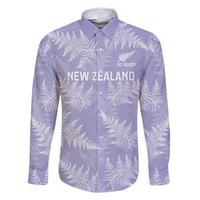 New Zealand Silver Fern Rugby Custom Family Matching Mermaid Dress and Hawaiian Shirt Go Aotearoa Champions Purple Version - Polynesian Pride