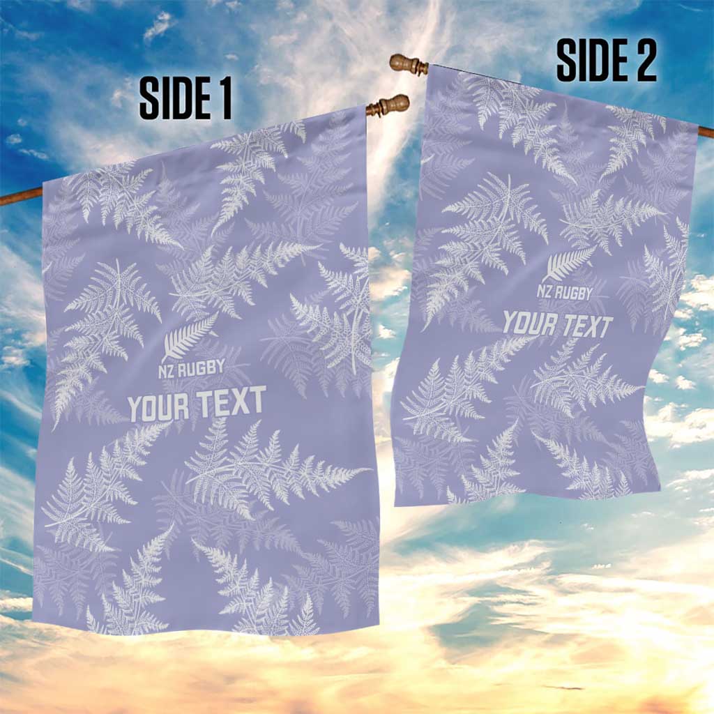 New Zealand Silver Fern Rugby Custom Garden Flag Go Aotearoa Champions Purple Version - Polynesian Pride