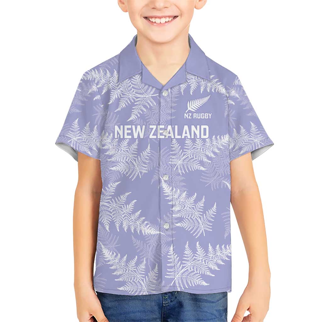 New Zealand Silver Fern Rugby Custom Hawaiian Shirt Go Aotearoa Champions Purple Version - Polynesian Pride
