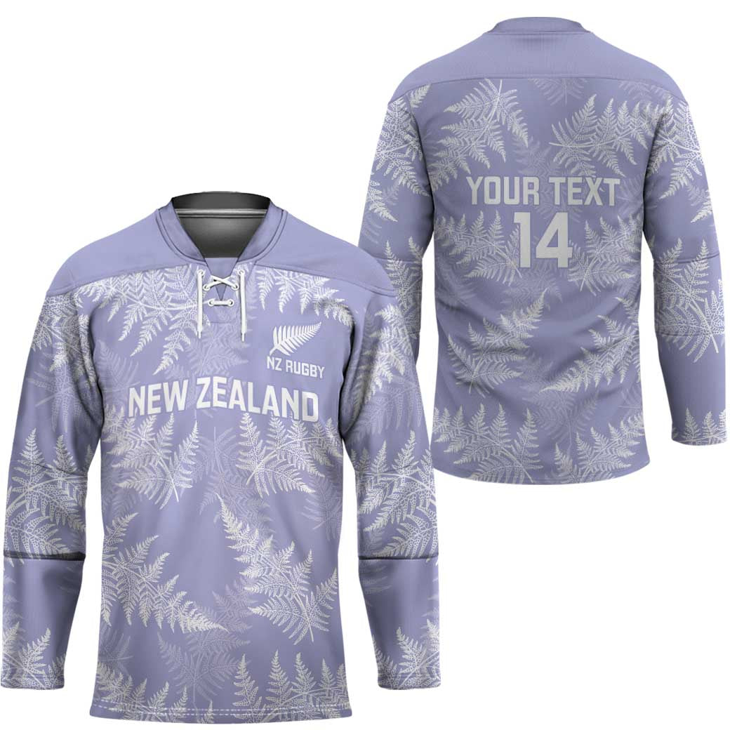 New Zealand Silver Fern Rugby Custom Hockey Jersey Go Aotearoa Champions Purple Version - Polynesian Pride