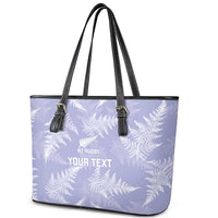 New Zealand Silver Fern Rugby Custom Leather Tote Bag Go Aotearoa Champions Purple Version - Polynesian Pride