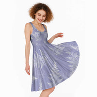 New Zealand Silver Fern Rugby Custom Midi Dress Go Aotearoa Champions Purple Version - Polynesian Pride