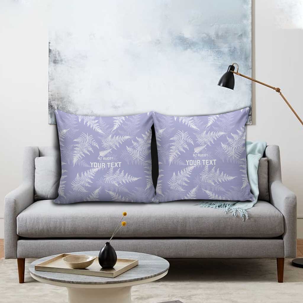 New Zealand Silver Fern Rugby Custom Pillow Cover Go Aotearoa Champions Purple Version - Polynesian Pride