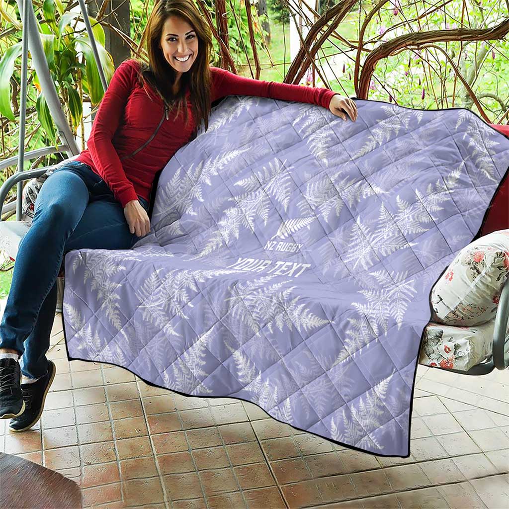 New Zealand Silver Fern Rugby Custom Quilt Go Aotearoa Champions Purple Version - Polynesian Pride