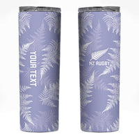 New Zealand Silver Fern Rugby Custom Skinny Tumbler Go Aotearoa Champions Purple Version - Polynesian Pride