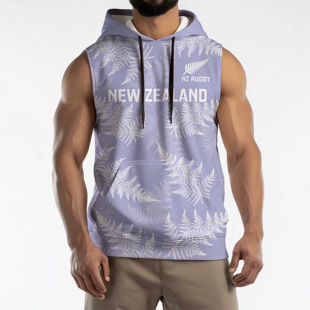 New Zealand Silver Fern Rugby Custom Sleeveless Hoodie Go Aotearoa Champions Purple Version - Polynesian Pride