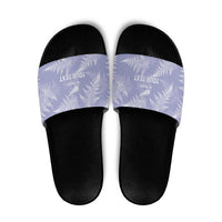 New Zealand Silver Fern Rugby Custom Slide Sandals Go Aotearoa Champions Purple Version - Polynesian Pride