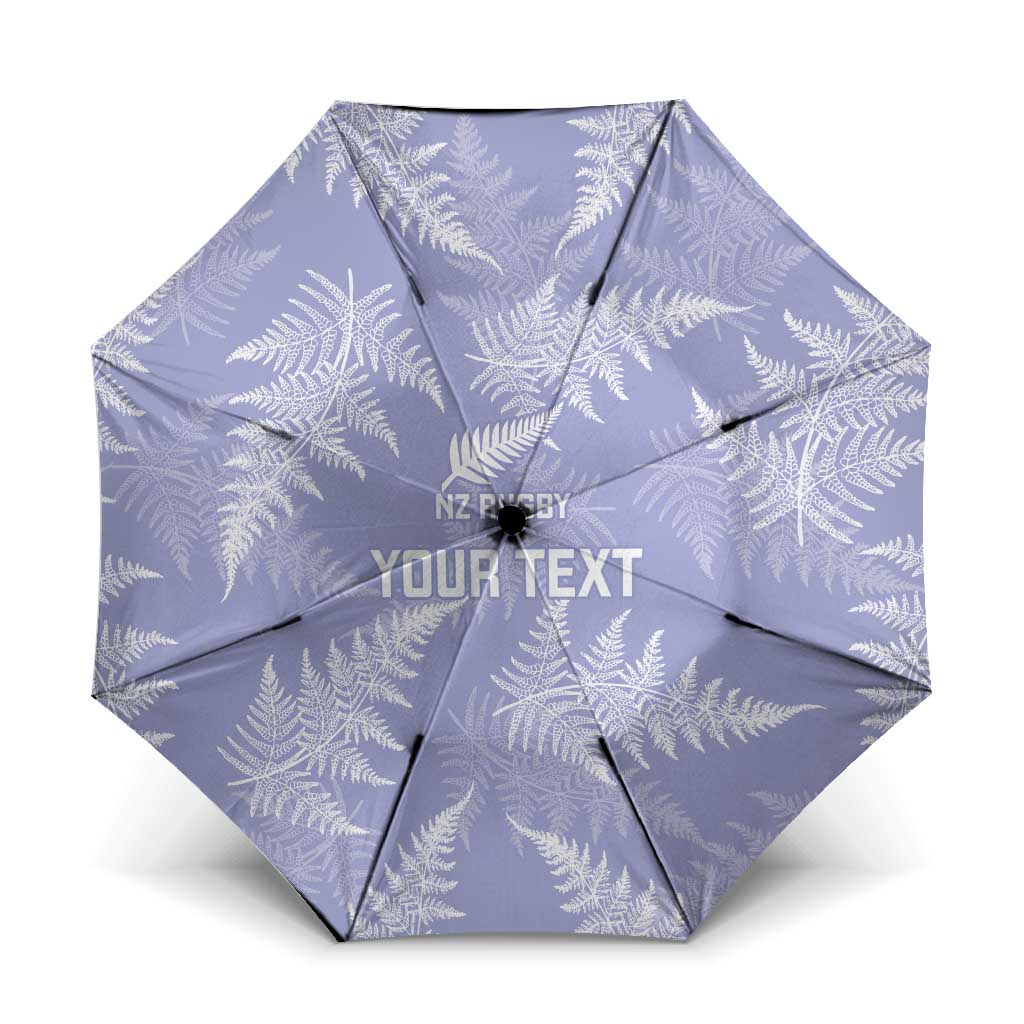 New Zealand Silver Fern Rugby Custom Umbrella Go Aotearoa Champions Purple Version - Polynesian Pride