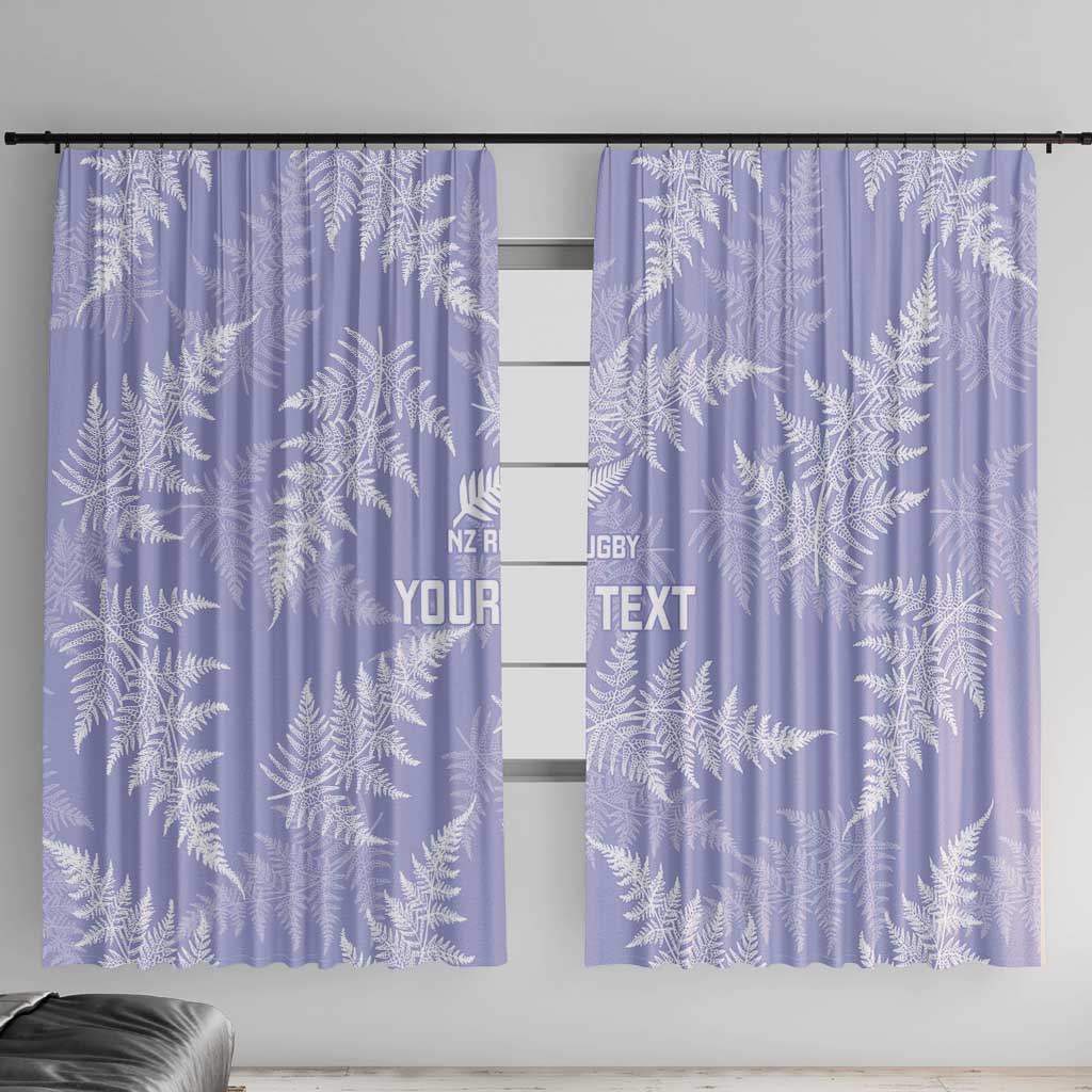 New Zealand Silver Fern Rugby Custom Window Curtain Go Aotearoa Champions Purple Version - Polynesian Pride