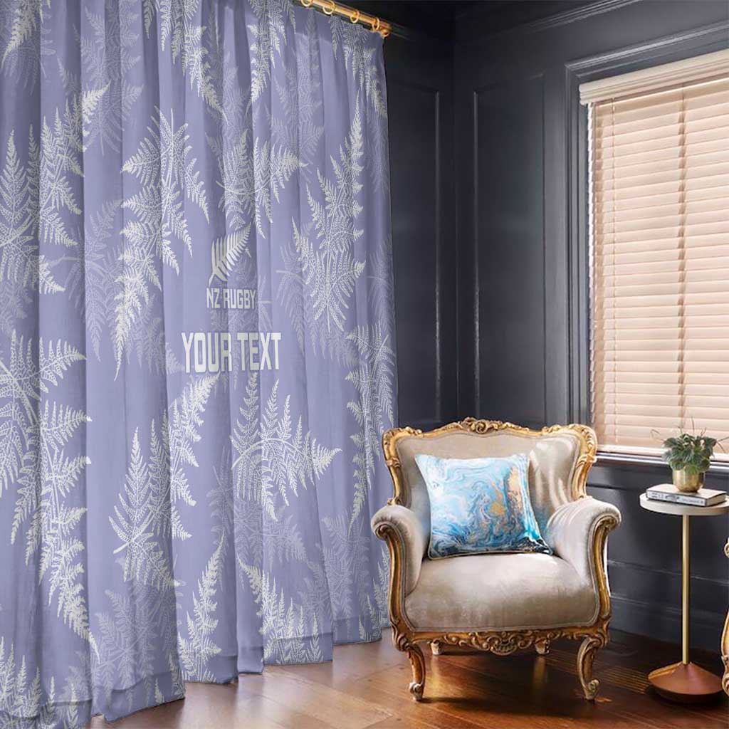 New Zealand Silver Fern Rugby Custom Window Curtain Go Aotearoa Champions Purple Version - Polynesian Pride