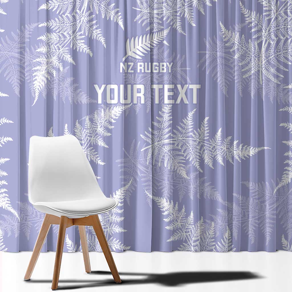 New Zealand Silver Fern Rugby Custom Window Curtain Go Aotearoa Champions Purple Version - Polynesian Pride