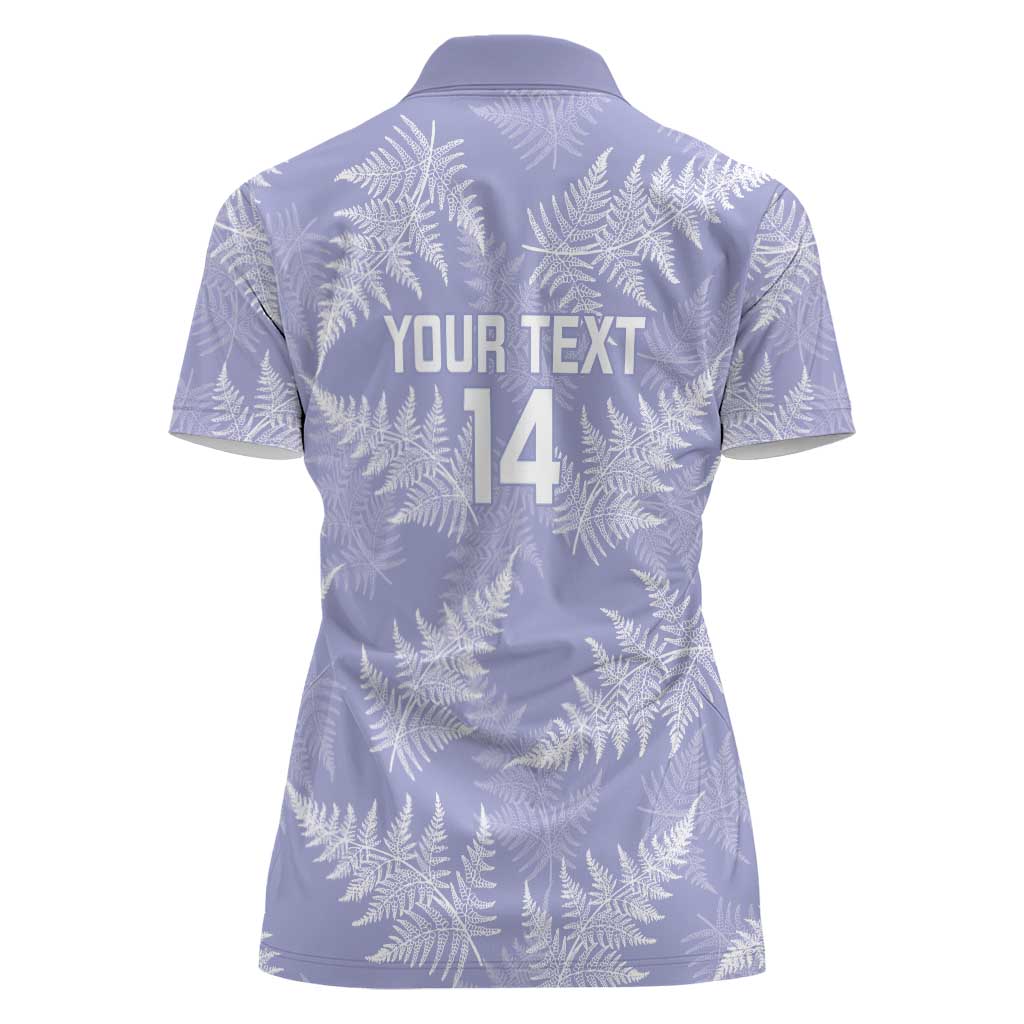 New Zealand Silver Fern Rugby Custom Women Polo Shirt Go Aotearoa Champions Purple Version - Polynesian Pride