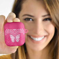 New Zealand Breast Cancer Awareness AirPods Case Maori Butterfly Pink Ribbon - Polynesian Pride
