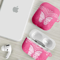 New Zealand Breast Cancer Awareness AirPods Case Maori Butterfly Pink Ribbon - Polynesian Pride