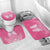 New Zealand Breast Cancer Awareness Bathroom Set Maori Butterfly Pink Ribbon - Polynesian Pride