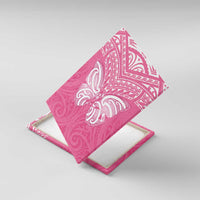 New Zealand Breast Cancer Awareness Canvas Wall Art Maori Butterfly Pink Ribbon - Polynesian Pride