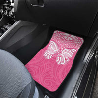 New Zealand Breast Cancer Awareness Car Mats Maori Butterfly Pink Ribbon - Polynesian Pride